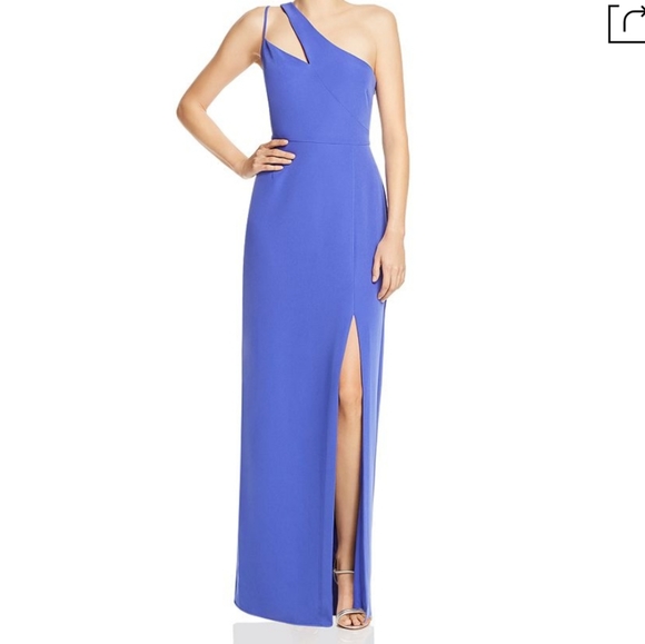 Laundry by Shelli Segal 1 shoulder side slit gown - Picture 2 of 8